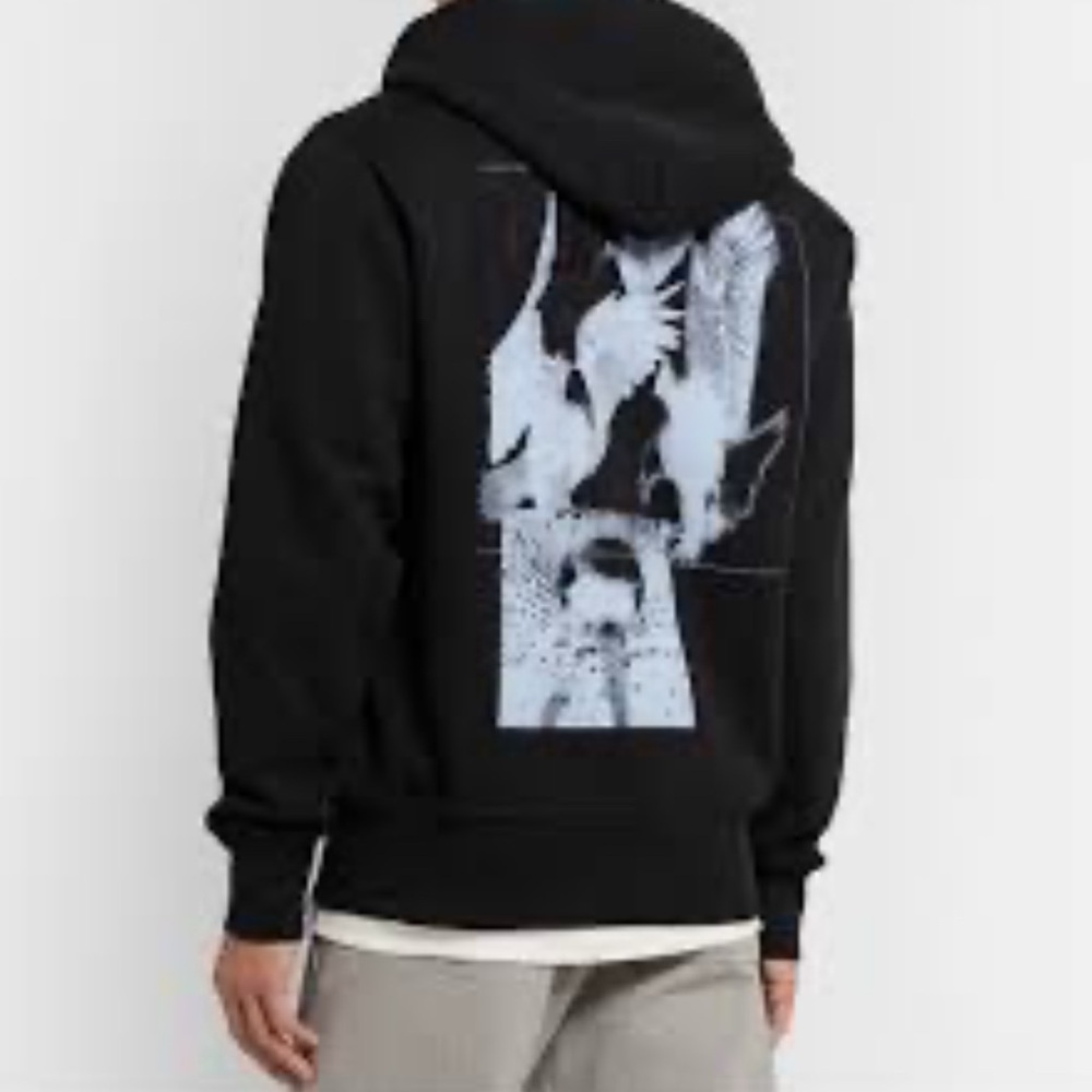 Helmut Lang Black and White Graphic Sweatshirt